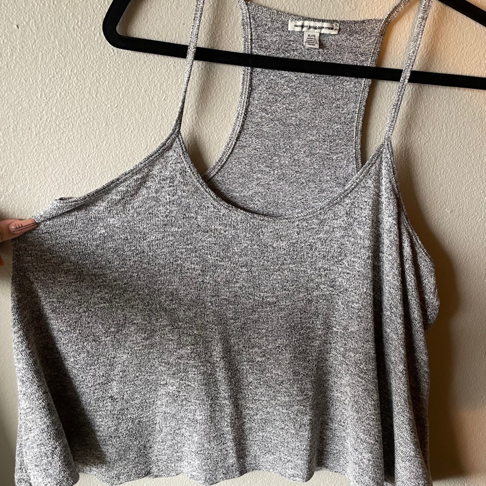 Heather grey American eagle tank